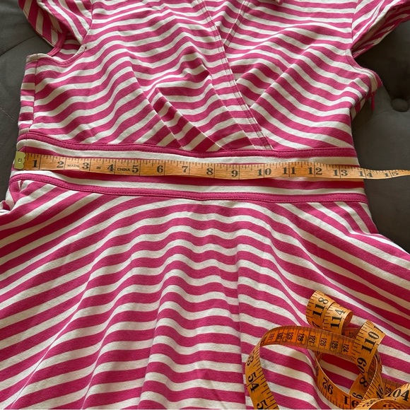 Betsey Johnson Pink and White Striped Fit and Flare Dress - Picture 4 of 8